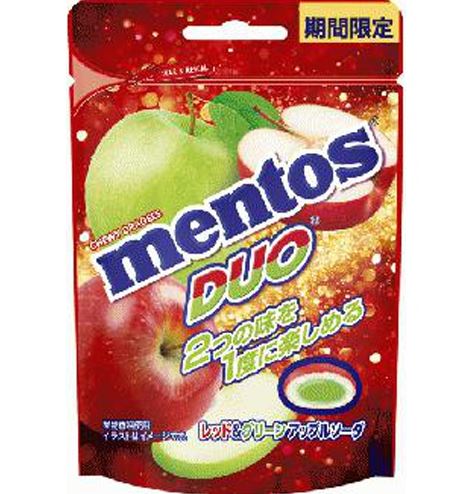 MENTOS Duo Red & Green Apple Candy/45g