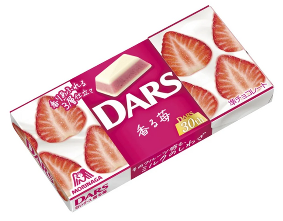 Morinaga Dars White Choco Coated Strawberries/46g