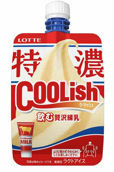 Lotte Coolish Condensed Milk Ice Block/135ml