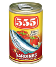 555 Sardines in Tomato Sauce Chilli/155g