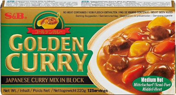 S&B COLDEN CURRY MEDIUM HOT/220G