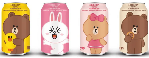 HIGHUP Japanese Ramune Sparkling Water Line Friends/330ml
