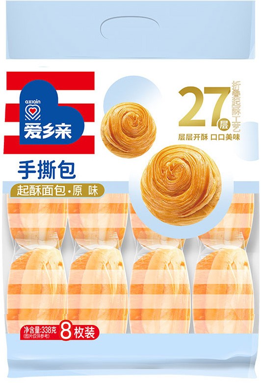 Axiqin Hand Pulled Puff Bread/338g