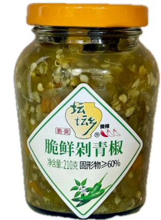 Tantan Xiang Pickle Green Chilli/210g