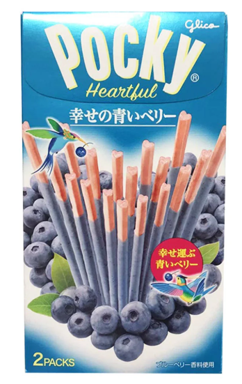 Glico Pocky Heartful Blueberry Stick Chocolate/85g