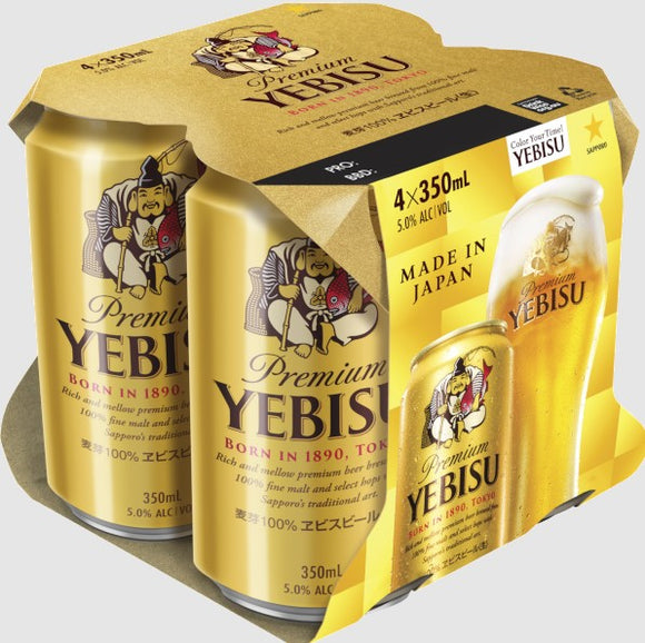 (S)SAPPORA YEBISU BEER/350MLX4