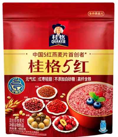 QUAKER FIVE Red MULTI-GRAIN CEREAL/518g