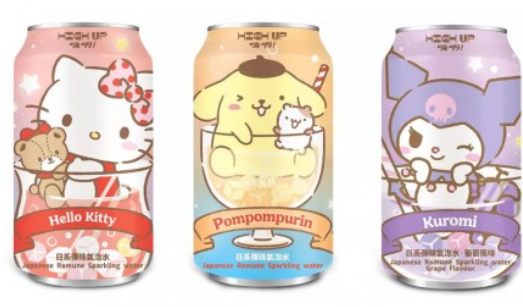 HIGHUP Japanese Ramune Sparkling Water KITTY FRIENDS/330ML
