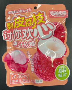 YUEGUANGBAOXIANG Fruit Soft Candy- Lychee Flavor/100g