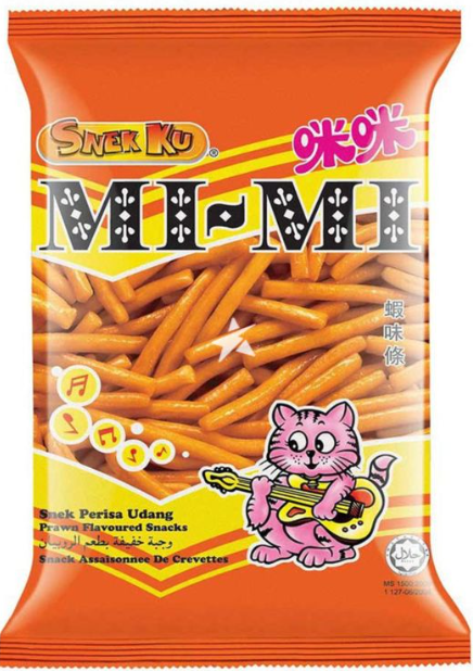 Snek Ku Mi-Mi Prawn Flavoured Snack/80g