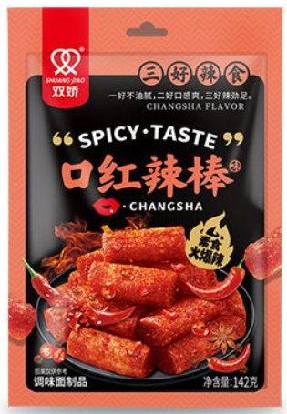 SHUANG JIAO Flour Stick Snack Spicy/142g