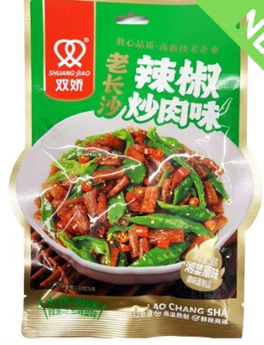 SHUANG JIAO Flour Stir Fry Snack chili/58g
