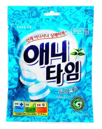 Lotte Anytime Mint & Milk Candy/ 60g
