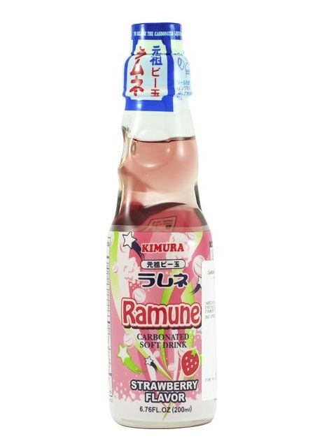 KIMURA Ramune Strawbery Soft Drink/200ml