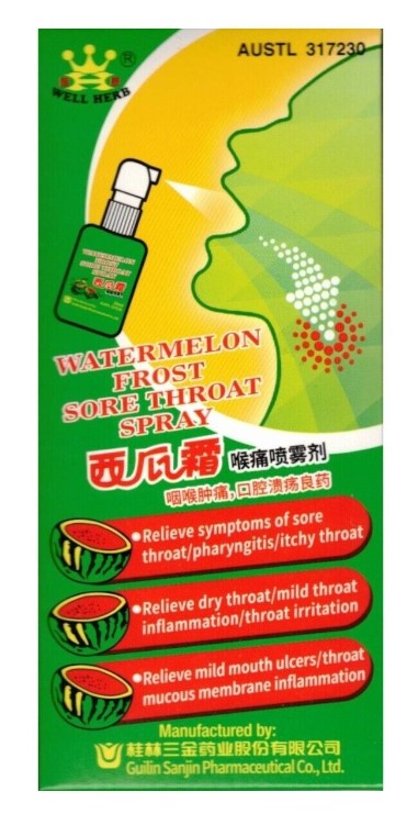 Well Herb Watermelon Sore Throat Spray/20ML