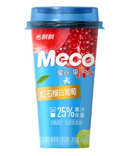MECO Red Pomegranate & White Grape Flavoured Tea Drink/400ml