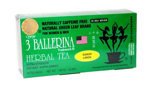 3 BALLERINA Herbal Tea (Lemon Flav) 18bags/53.88g