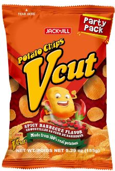 JACK'N JILL Potato Chips Vcut(Spicy BBQ Flavour)/155g