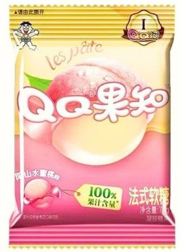 WantWant QQ Candy Peach Flavour 70g