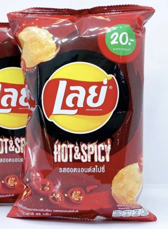 LAY'S FLAT POTATO CHIPS HOT & SPICY FLAVOR/ 48G