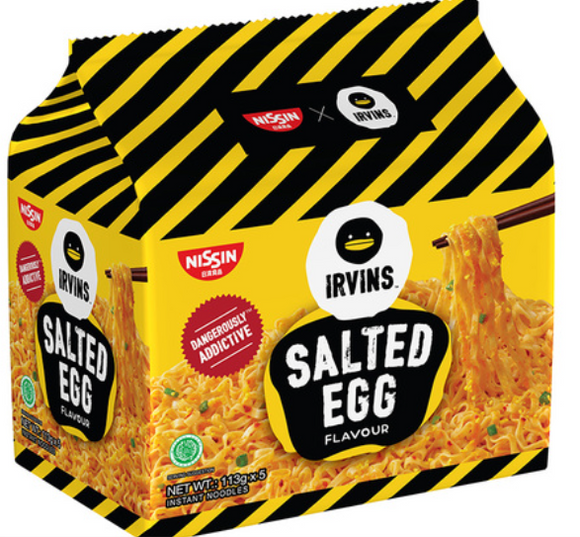 NISSIN Irvins Salted Egg Instant Noodle/113Gx5pk