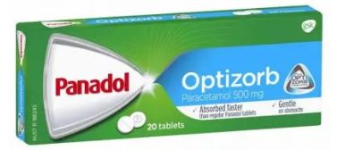 Panadol Optizorb Paracetamol/20tablets