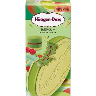 HaagenDazs Matcha Raspberry Flavor Crispy Sandwich Ice Cream/ 60ml