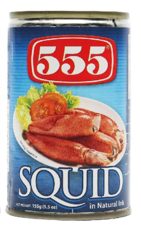 555 Squid in Natural Ink /155g