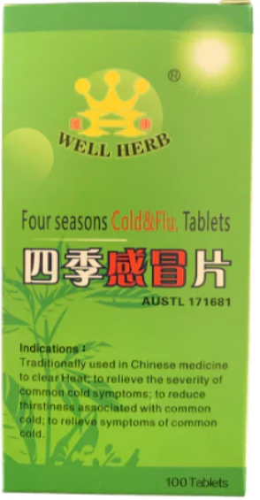 WELL HERB Four Seasons Cold&Flu Tablets/100tablets