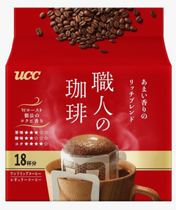 UCC SHOKUNIN COFFEE DRIP RICH BLEND SWEET AROMA/7g*18pks