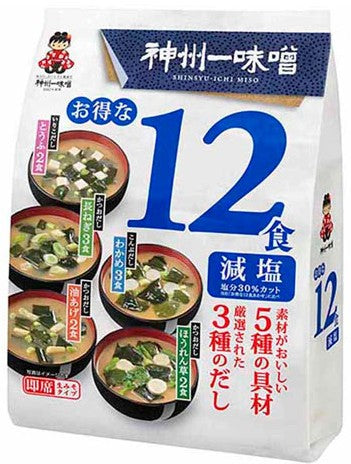 Shinshuichi instant miso soup less salt/12PC