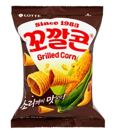 Lotte Kokal Corn Snack BBQ Flavour/ 67g