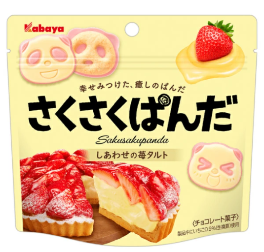 Kabaya Sakusaku Panda Happy Strawberry Tart/43 g
