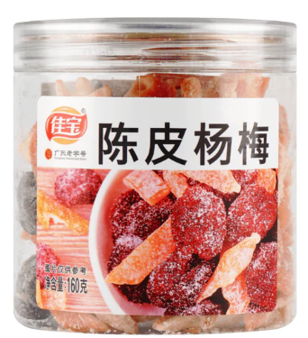 Jiabao Preserved Orange Peel and Waxberry Snack/160g