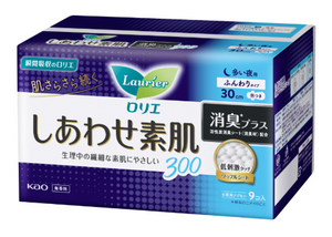 Kao Laurier Liner-Happy Bare Skin Plus Nighttime 30cm/9Pcs