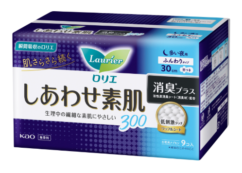 Kao Laurier Liner-Happy Bare Skin Plus Nighttime 30cm/9Pcs