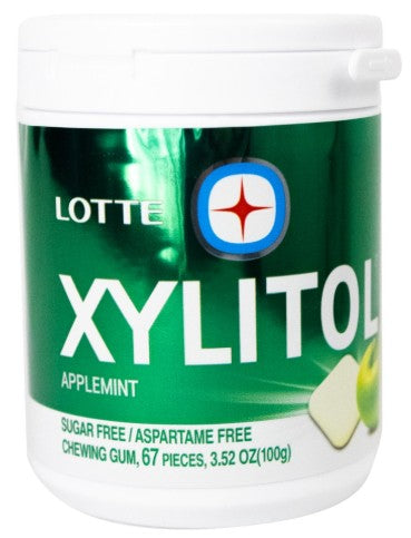 Lotte Xylitol Apple Mint Chewing Gum/ 100g