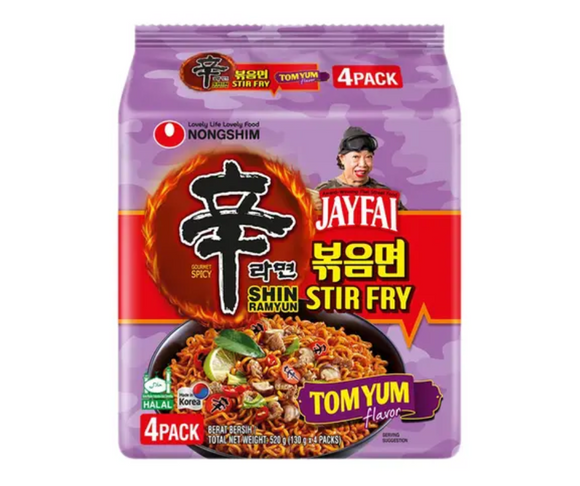 NONGSHIM Shin Stir Fry Ramyun - Tom Yum Flav/130g*4pk